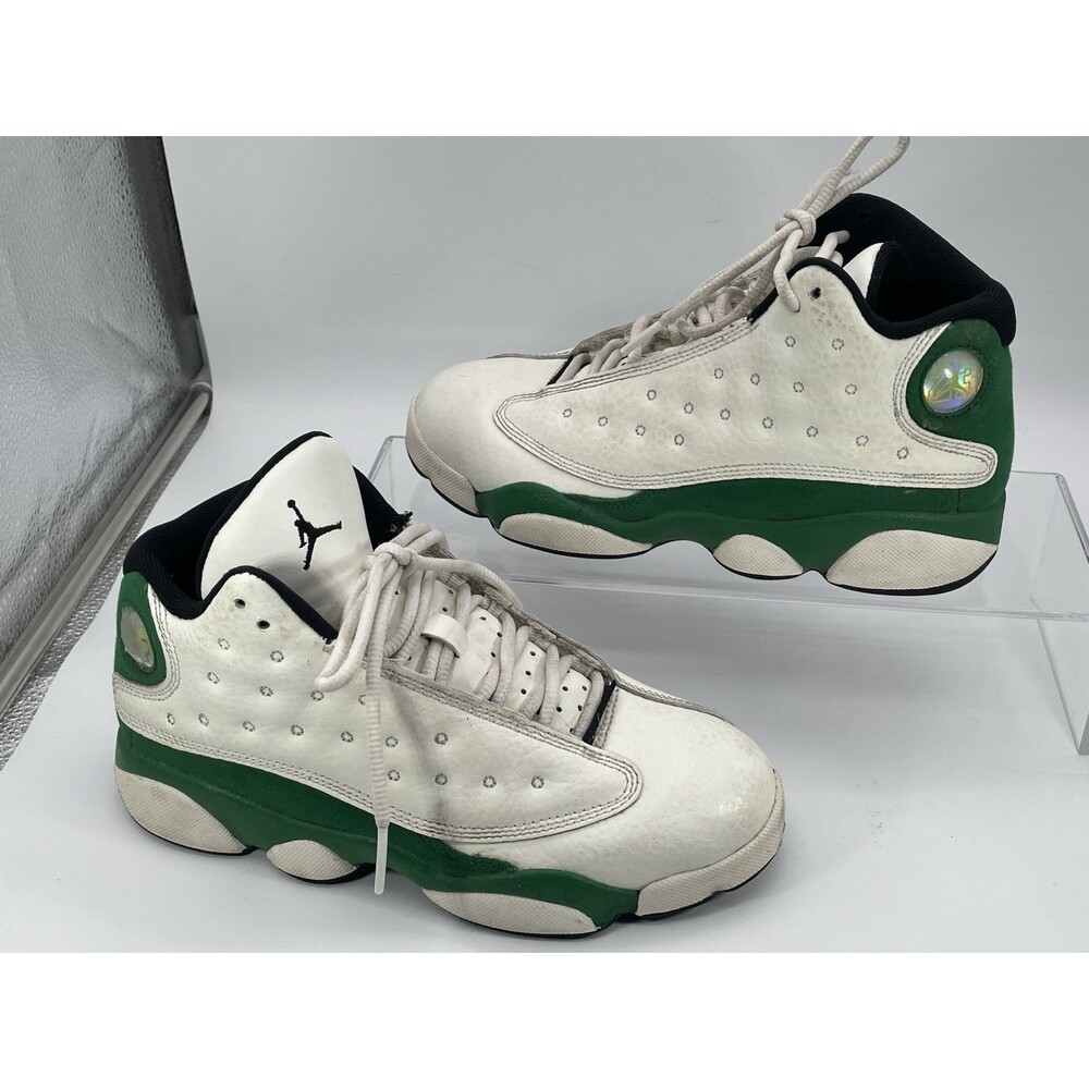 Air Jordan 13 Retro Lucky Green White Black GS Youth 3Y HQ0779-103
